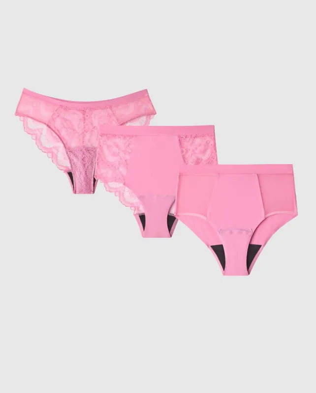 Period Underpants Mix 3-Pack Candy Pink sold by Ivalo.com