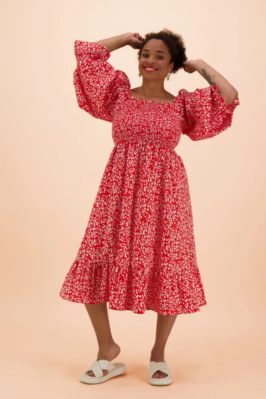 Smock Dress Flora Red sold by Ivalo.com