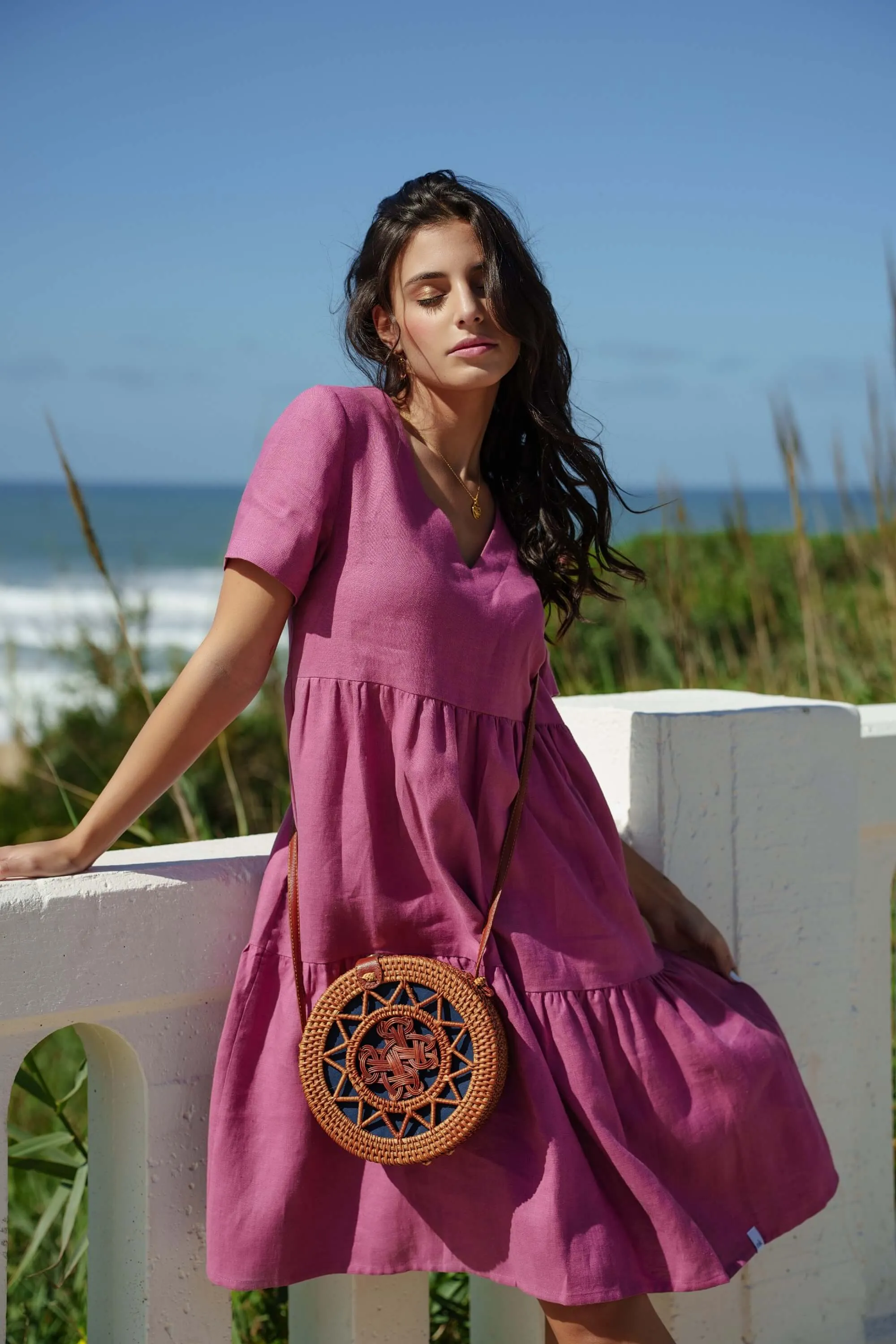 Linen Layer Dress Mulberry sold by Ivalo.com product image thumbnail 4