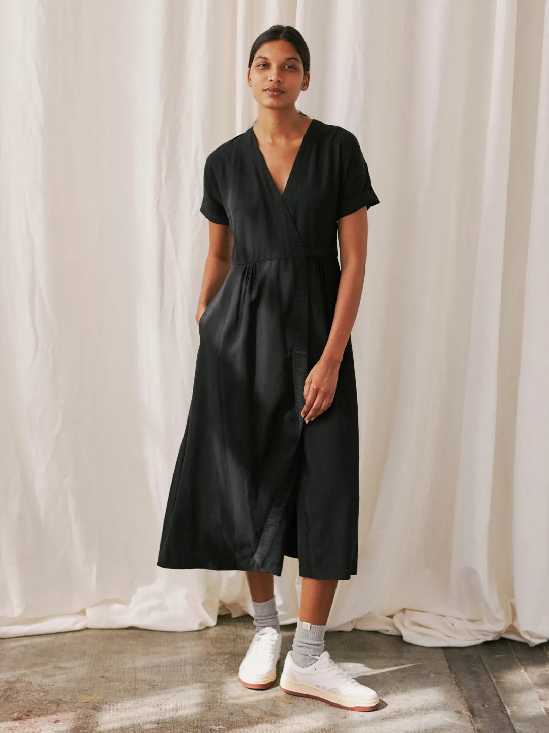 Vanier Wrap Dress Black sold by Ivalo.com