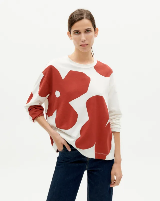 Emily Buttefly Flowers Long Sleeve Shirt White/Red sold by Ivalo.com