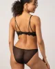 Lace Mesh Triangle Bralette Black sold by Ivalo.com
