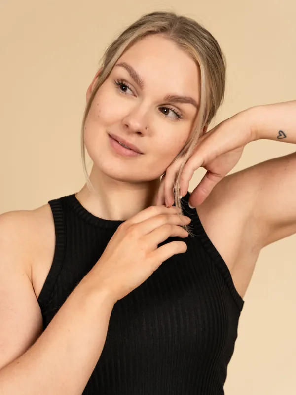 Ribbed Top Black sold by Ivalo.com