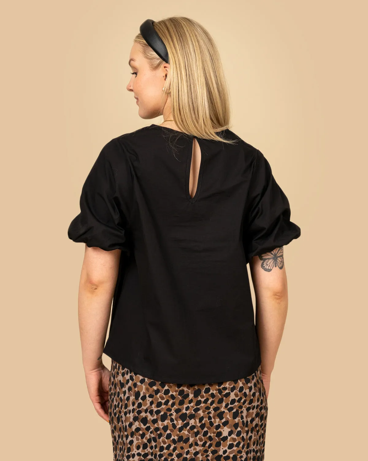 Balloon Sleeve Shirt Black sold by Ivalo.com product image thumbnail 2