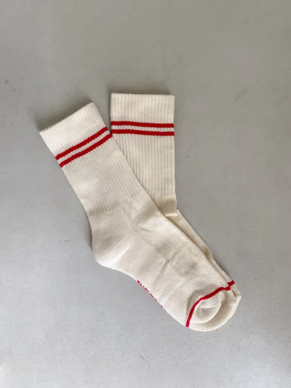 Red Sporty Socks White sold by Ivalo.com