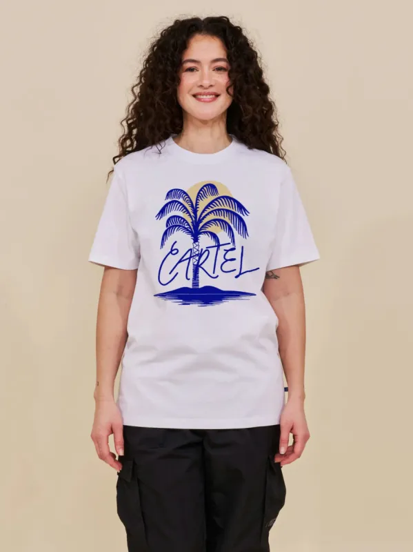 Cartel Palm T-Shirt Shell White made by Ivalo.com