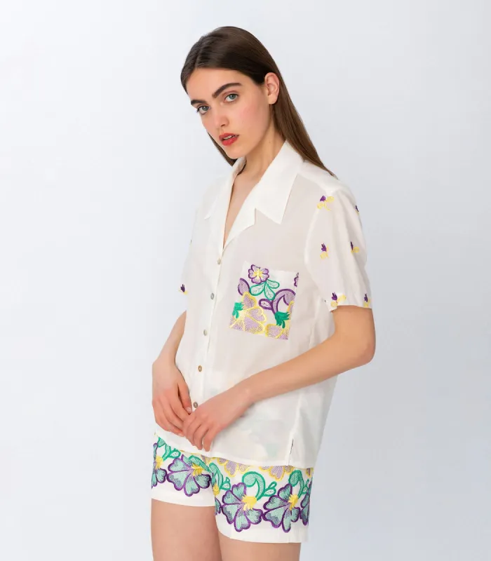 Floral Embroidered Shirt sold by Ivalo.com
