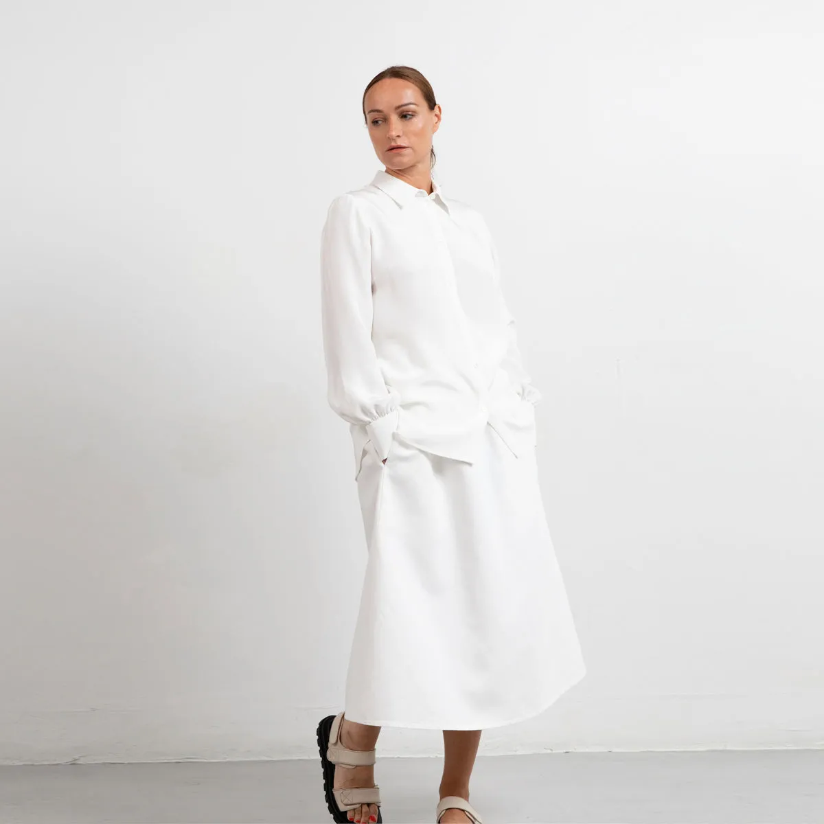 Puff Sleeve Silk Crepe Shirt sold by Ivalo.com product image thumbnail 5