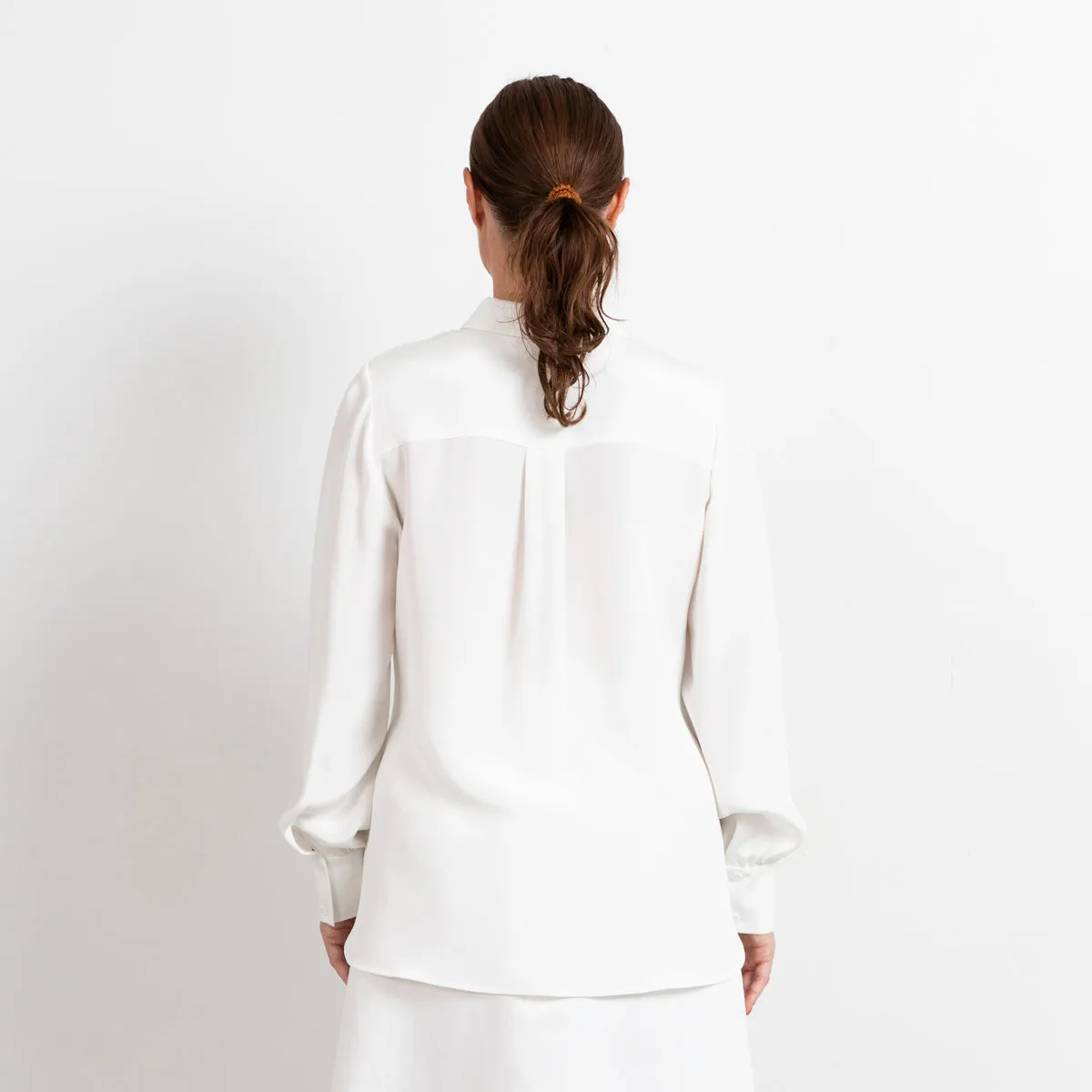 Puff Sleeve Silk Crepe Shirt sold by Ivalo.com product image thumbnail 2