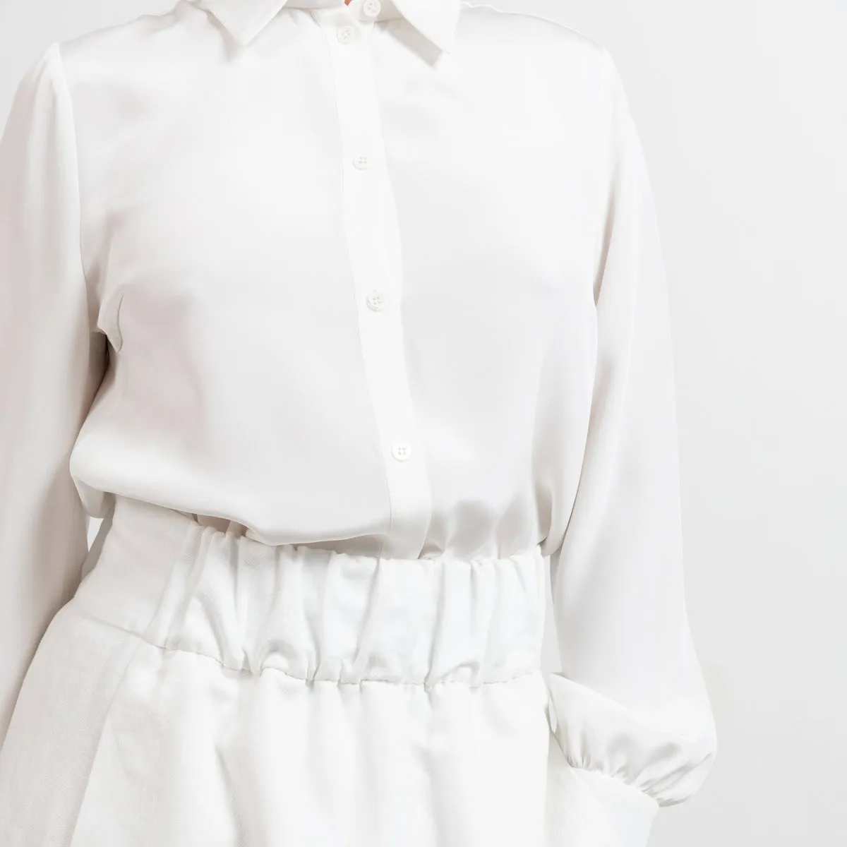 Puff Sleeve Silk Crepe Shirt sold by Ivalo.com product image thumbnail 4