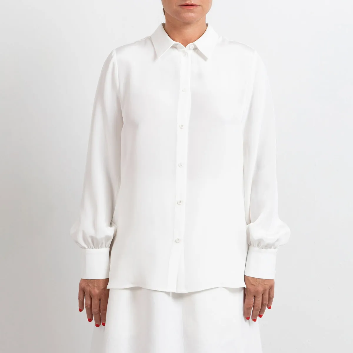 Puff Sleeve Silk Crepe Shirt sold by Ivalo.com product image thumbnail 3