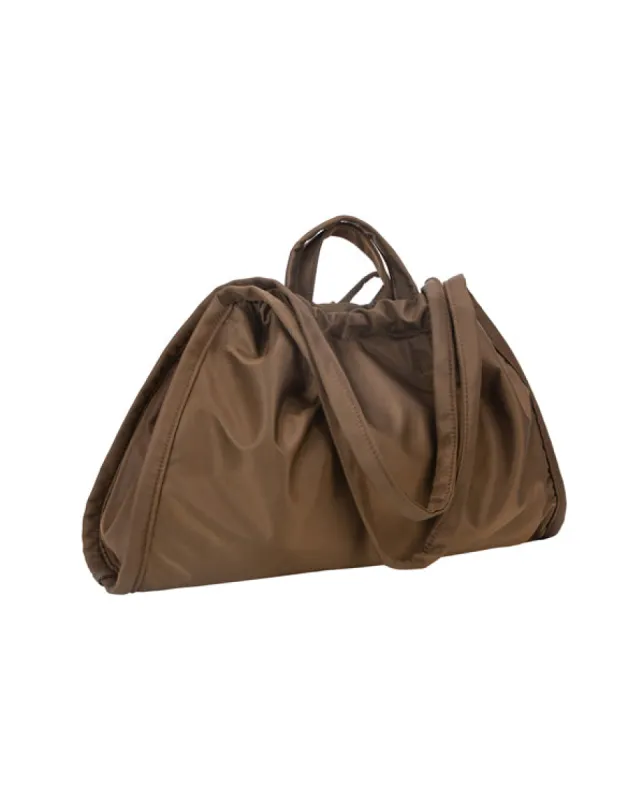 Sage Medium Matte Twill Shopper Bag Chocolate Brown sold by Ivalo.com