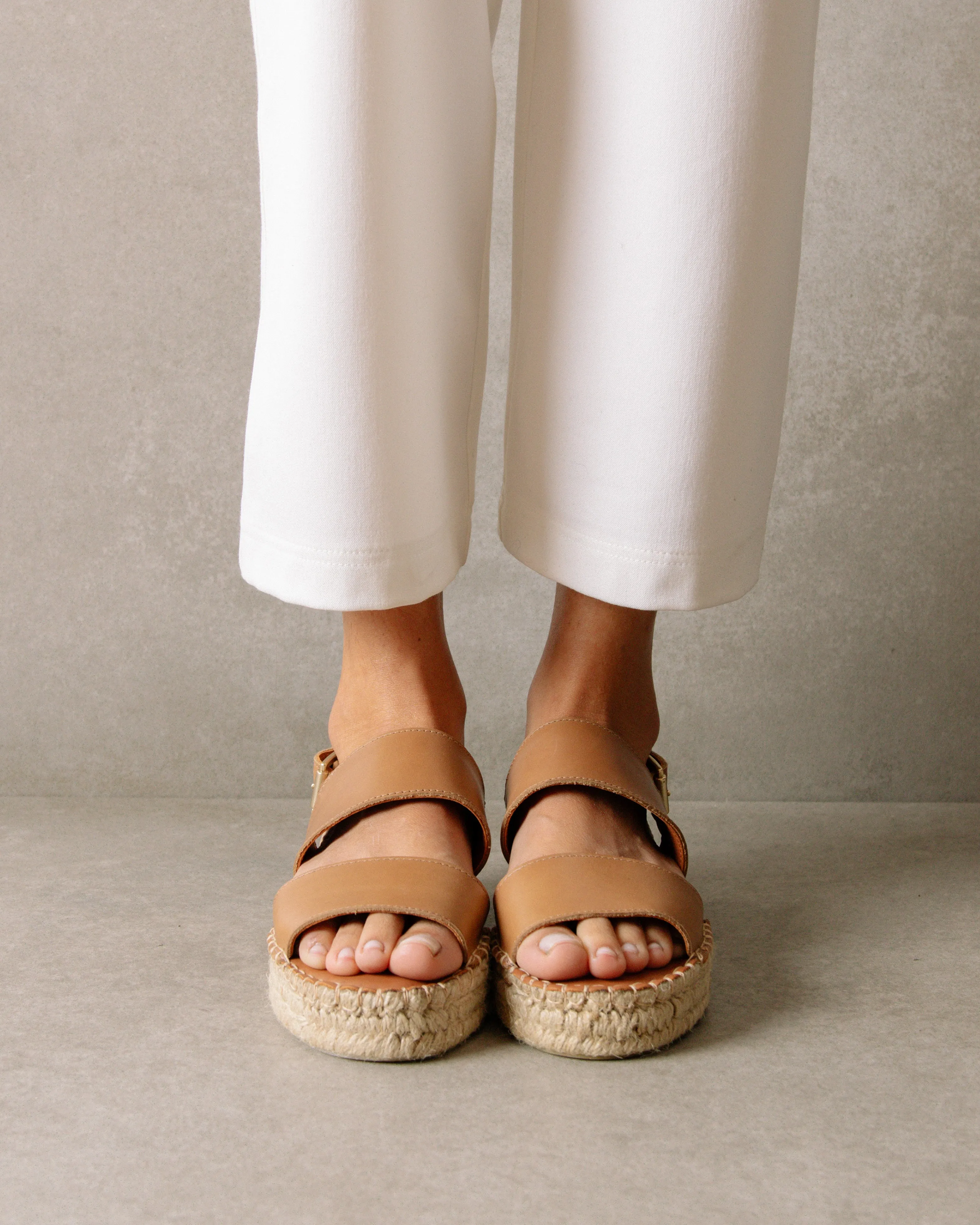 Double Strap Espadrille Sandals Caramel sold by Ivalo.com product image thumbnail 2