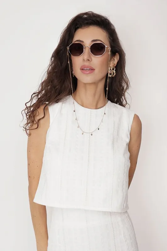 Nat Sleeveless Top White sold by Ivalo.com