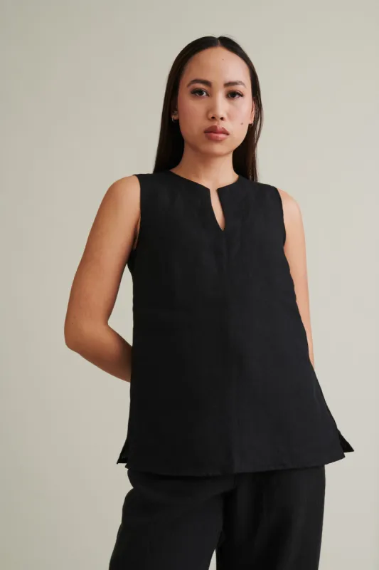 Rumar Linen Tank Top Black sold by Ivalo.com