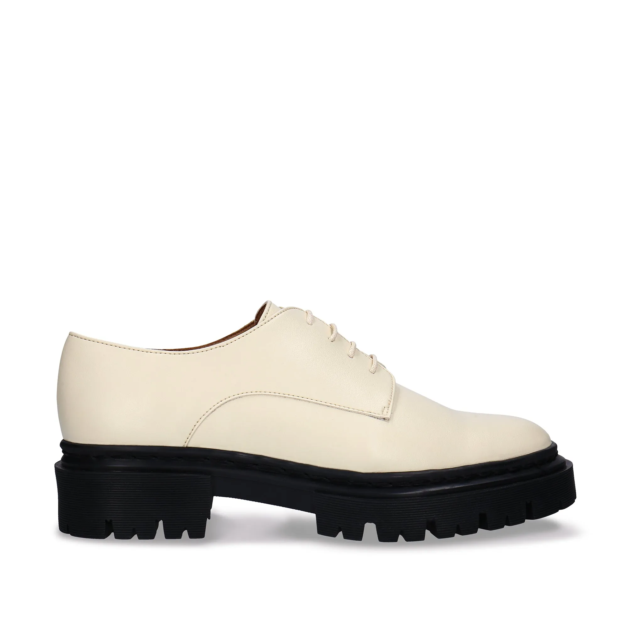Megan White Vegan Derby Shoes sold by Ivalo.com