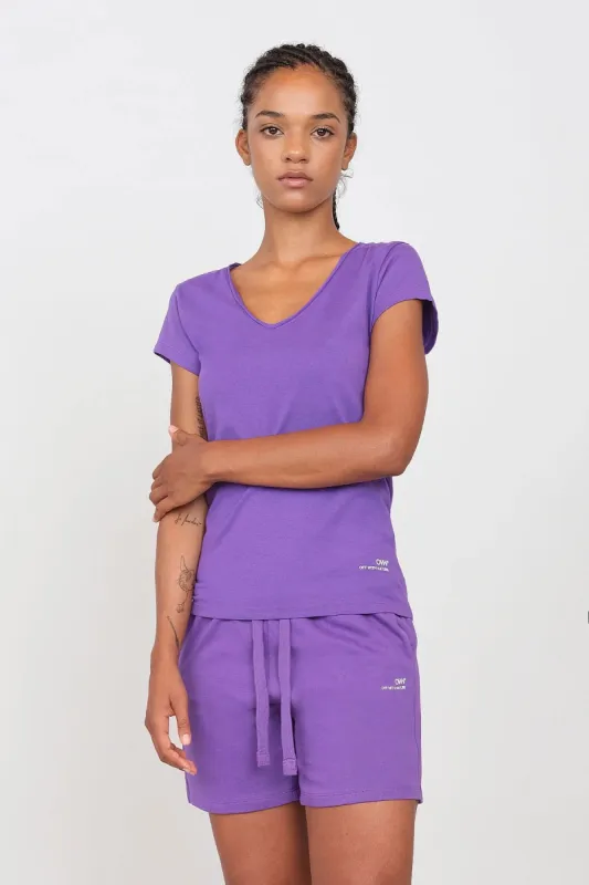 Women's V-Neck T-Shirt Violet sold by Ivalo.com