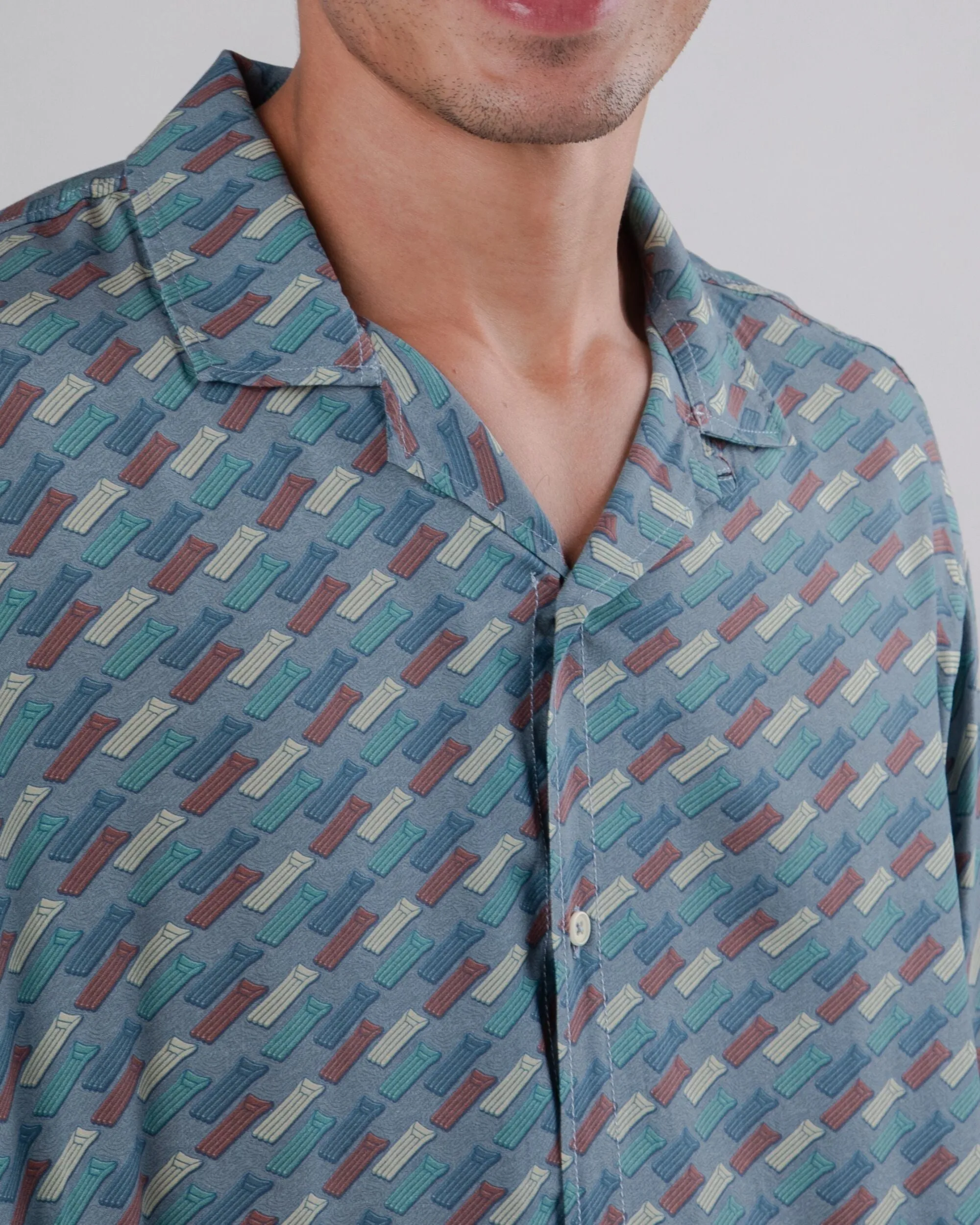 Inflatable Men's Aloha T-Shirt Blue sold by Ivalo.com product image thumbnail 2