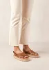 Crossed Leather Espadrille Sandals Brown sold by Ivalo.com