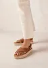 Crossed Leather Espadrille Sandals Brown sold by Ivalo.com