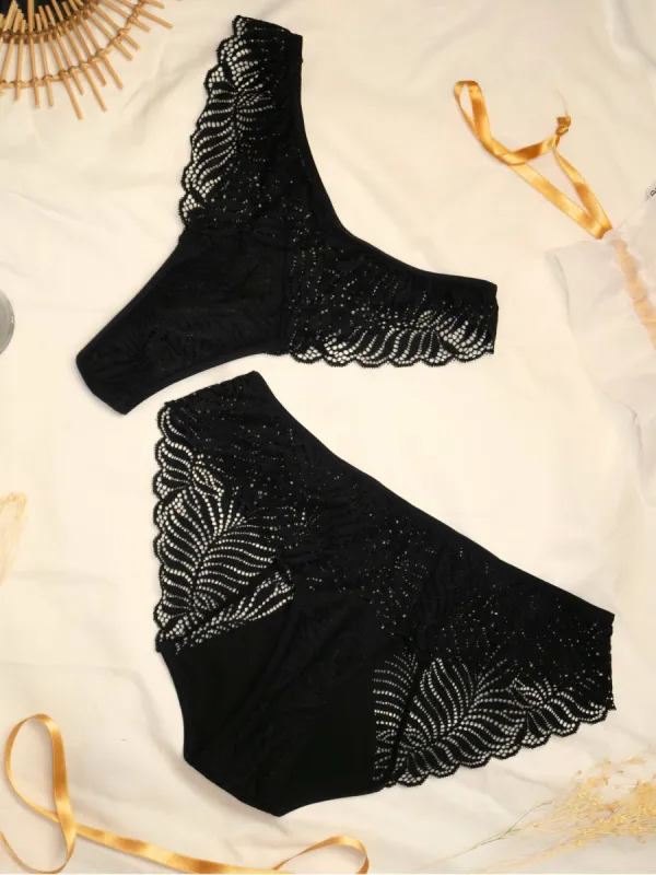 Palermo Lace Period Panties 2-Pack Black sold by Ivalo.com