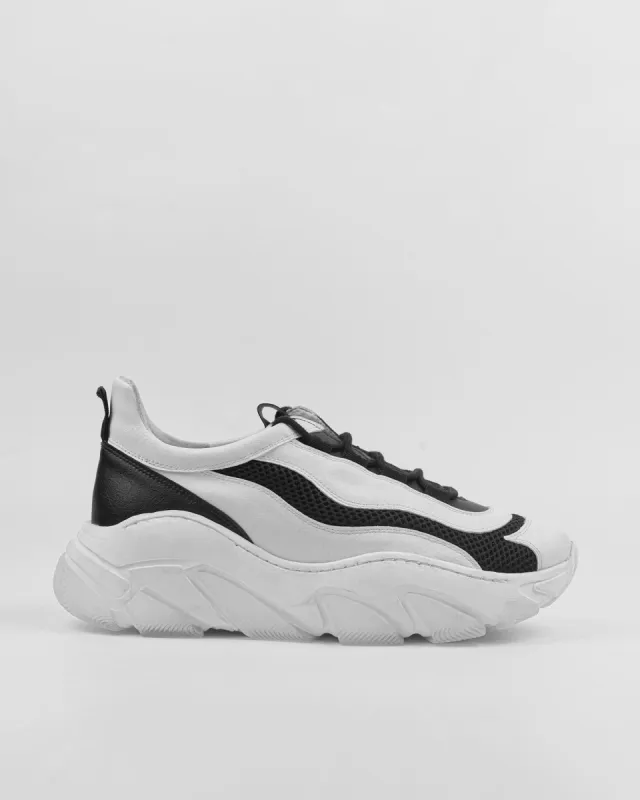 Women's Vegan Daddy Sneakers White/Black sold by Ivalo.com