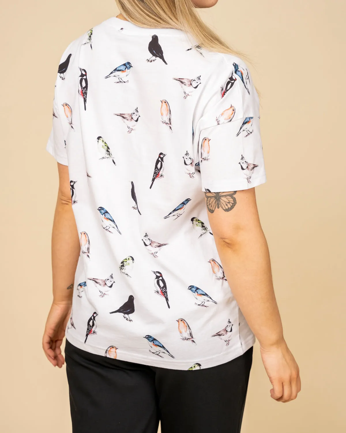 Birds T-Shirt White sold by Ivalo.com product image thumbnail 2