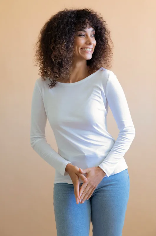 Jasmin Long Sleeve White sold by Ivalo.com