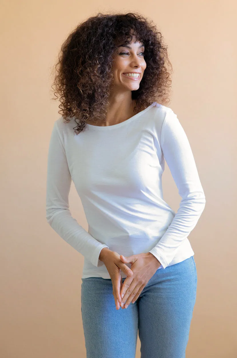 Jasmin Long Sleeve White sold by Ivalo.com