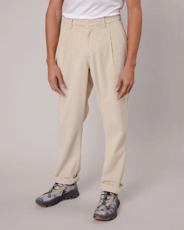 Men's Corduroy Pleated Pants Sand sold by Ivalo.com