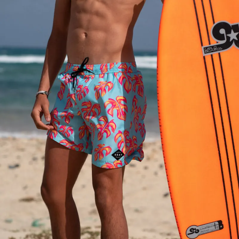 Swim Boxer Medium Blue Monstera sold by Ivalo.com