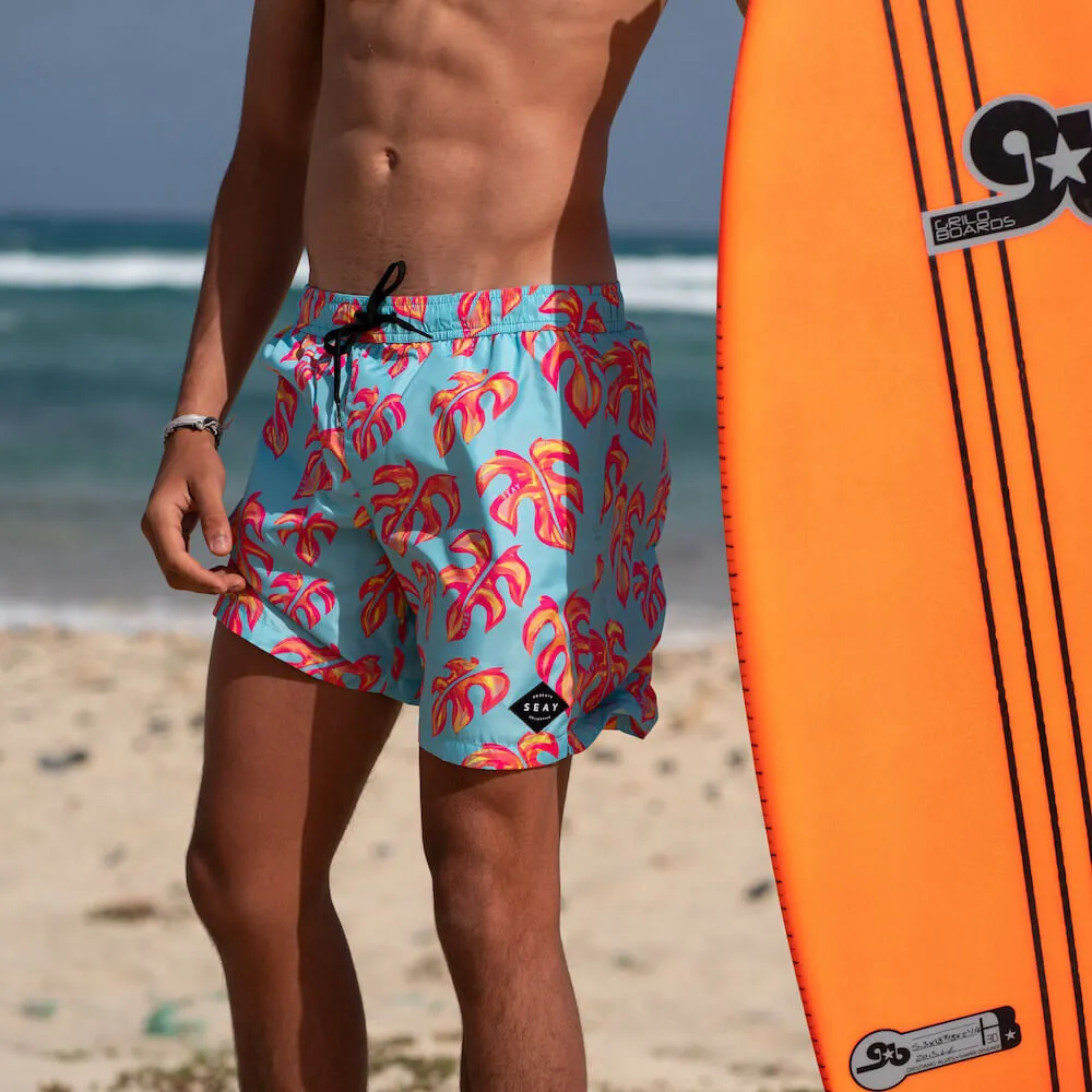 Swim Boxer Medium Blue Monstera sold by Ivalo.com
