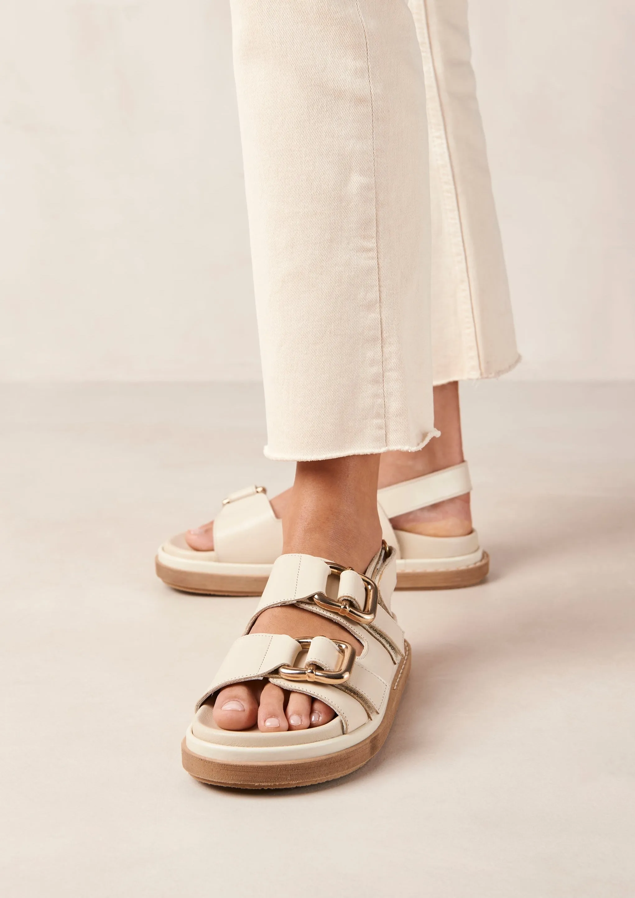 Harper Leather Sandals Cream sold by Ivalo.com