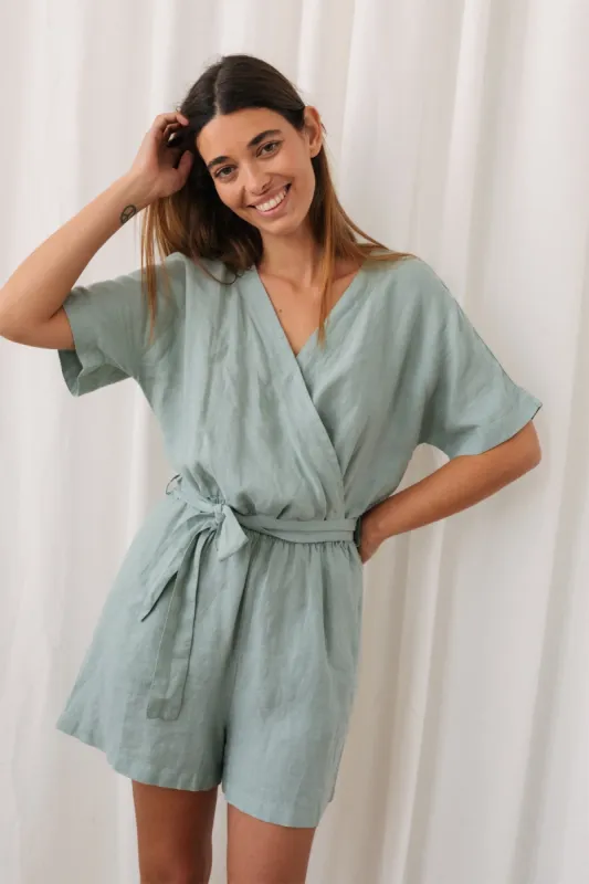 Novaya Jumpsuit Washed Green made by TWOTHIRDS