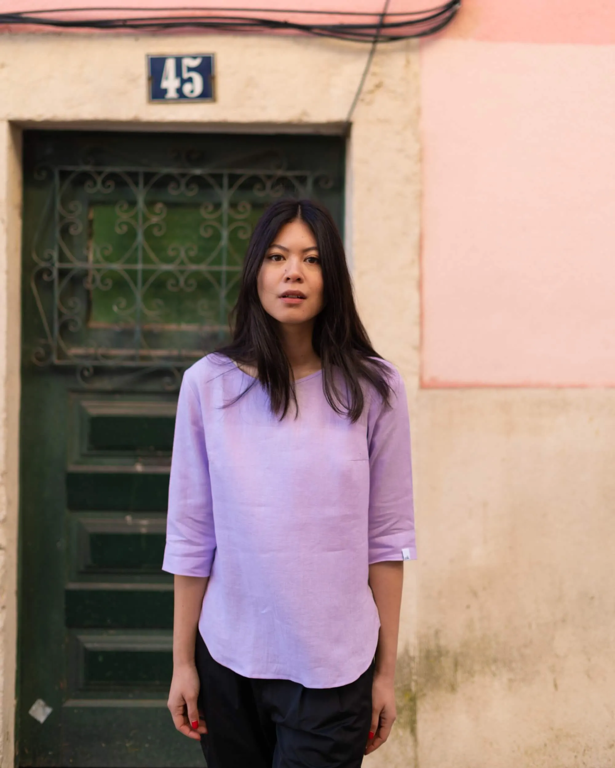 Classic Linen Blouse Lupine Purple sold by Ivalo.com product image thumbnail 3