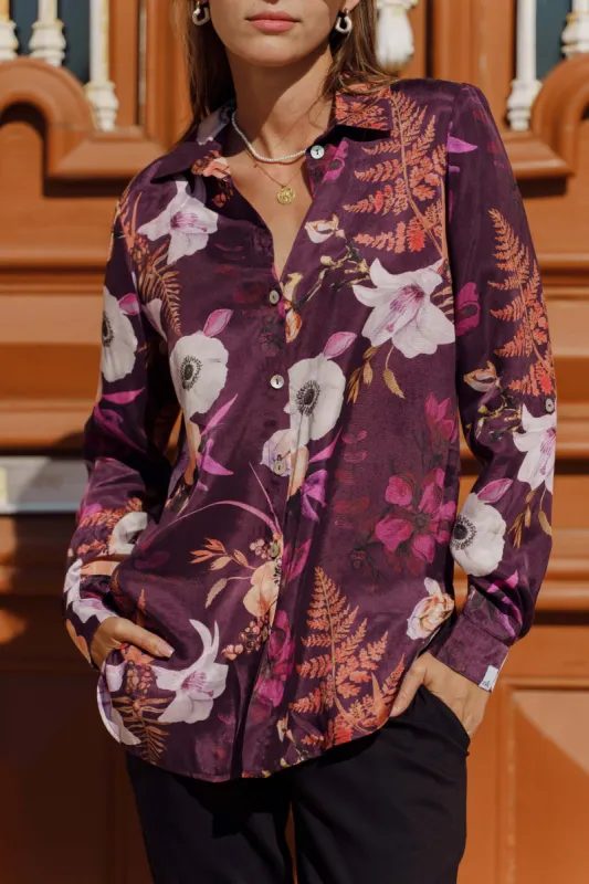 Chloe Button-up Shirt Secret Lily Purple sold by Ivalo.com