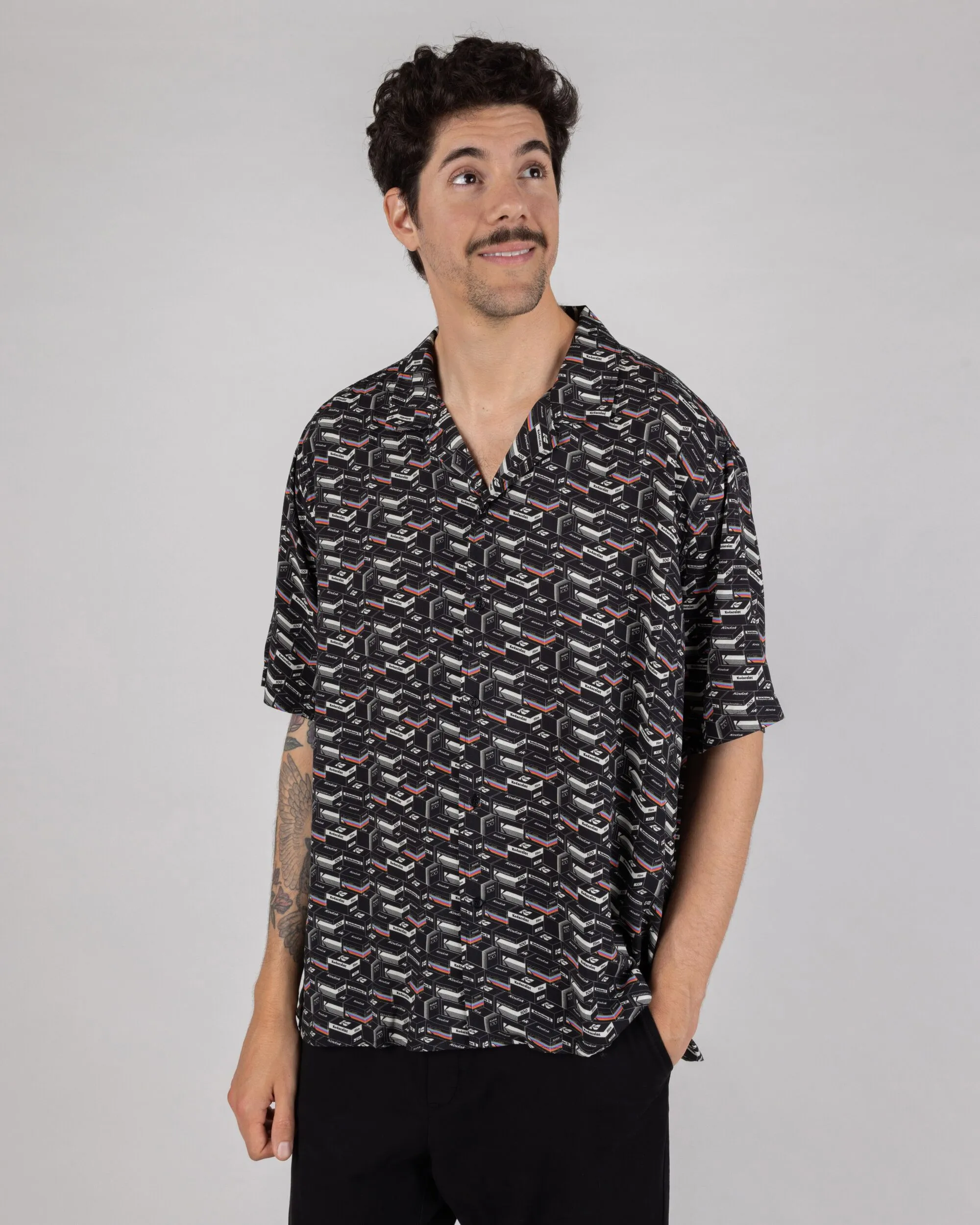 Kodak Film Men's Aloha Shirt Black sold by Ivalo.com