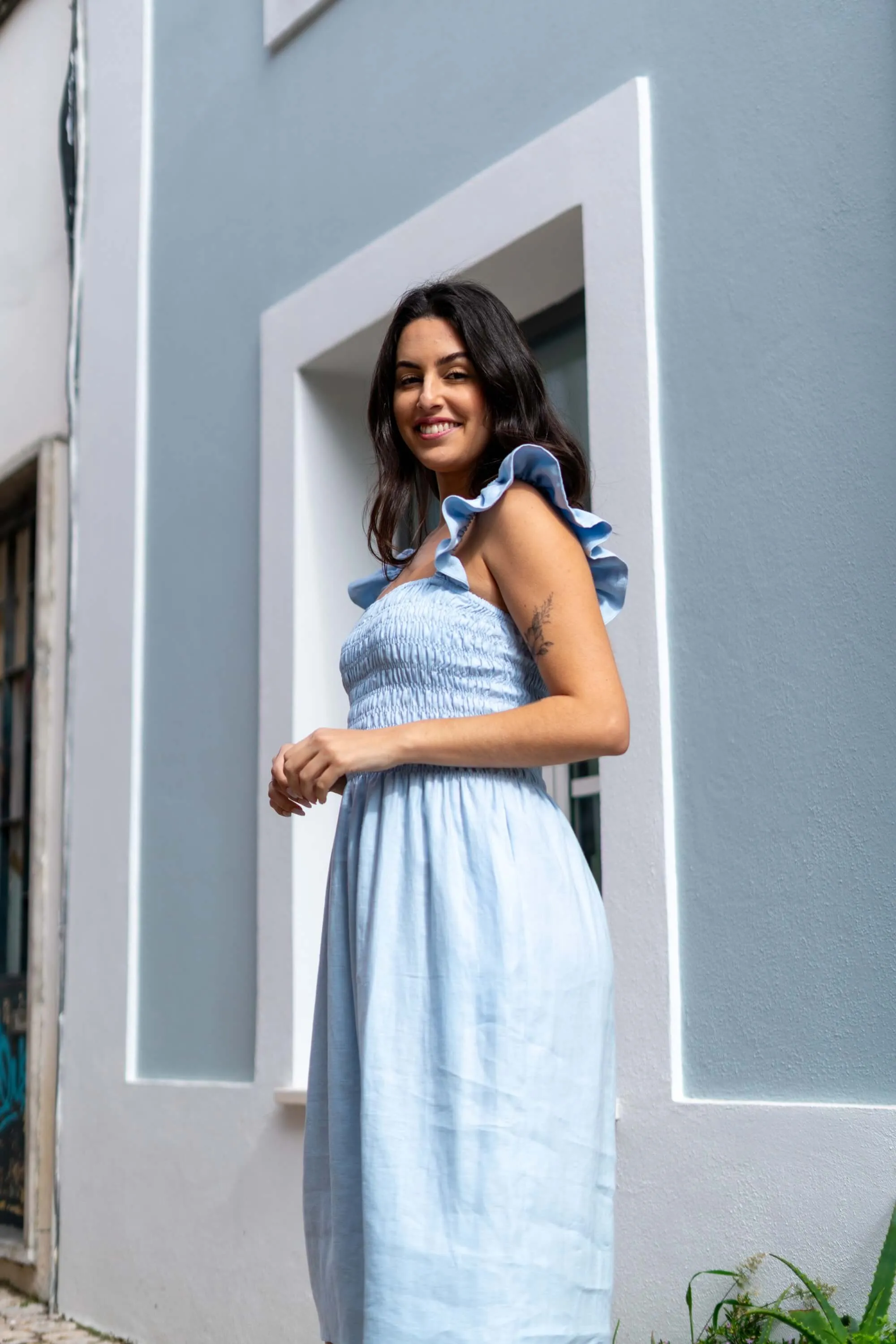 Ariela Linen Dress Sky Blue sold by Ivalo.com product image thumbnail 5