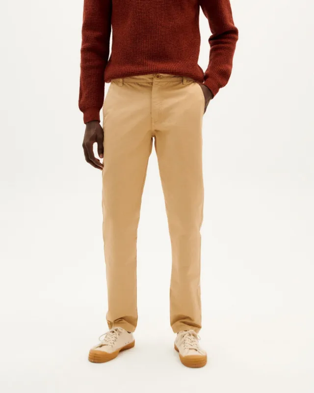Men's Chino Pants Camel made by Thinking Mu