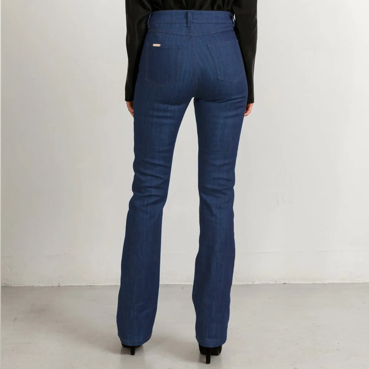 Flared Jeans In Mid Blue With Matching Stitch Long sold by Ivalo.com product image thumbnail 2