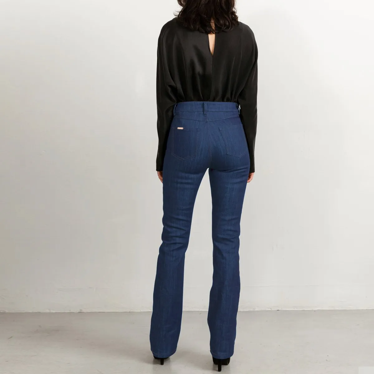 Flared Jeans In Mid Blue With Matching Stitch Long sold by Ivalo.com product image thumbnail 4