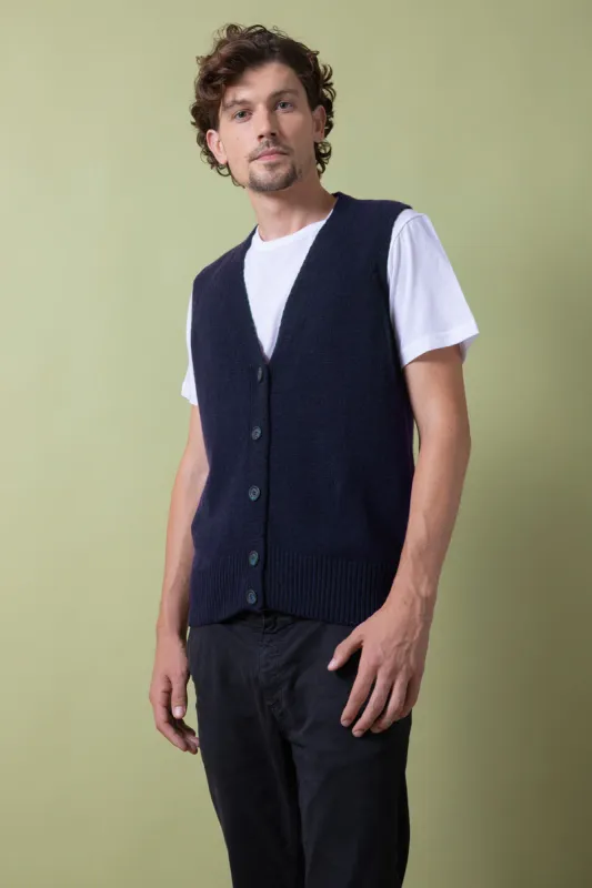 Eugenio Unisex Recycled Cashmere Sleeveless Vest sold by Ivalo.com