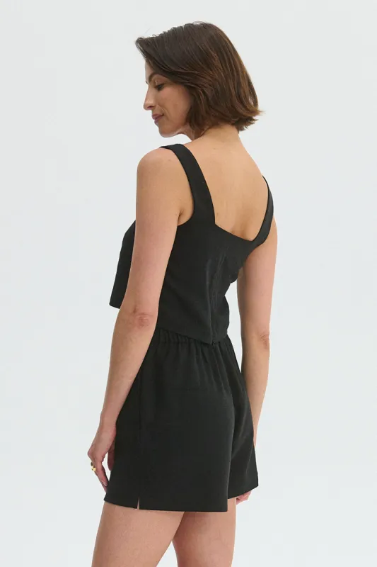 Sleeveless Crop Top Black sold by Ivalo.com