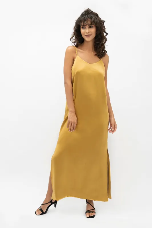 Calabar Slip Dress Mimosa Yellow sold by Ivalo.com