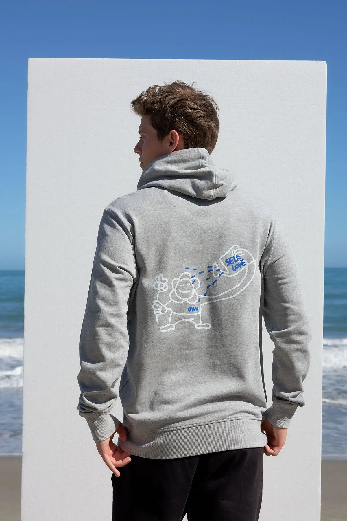 Printed Men's Hoodie Grey sold by Ivalo.com product image thumbnail 2