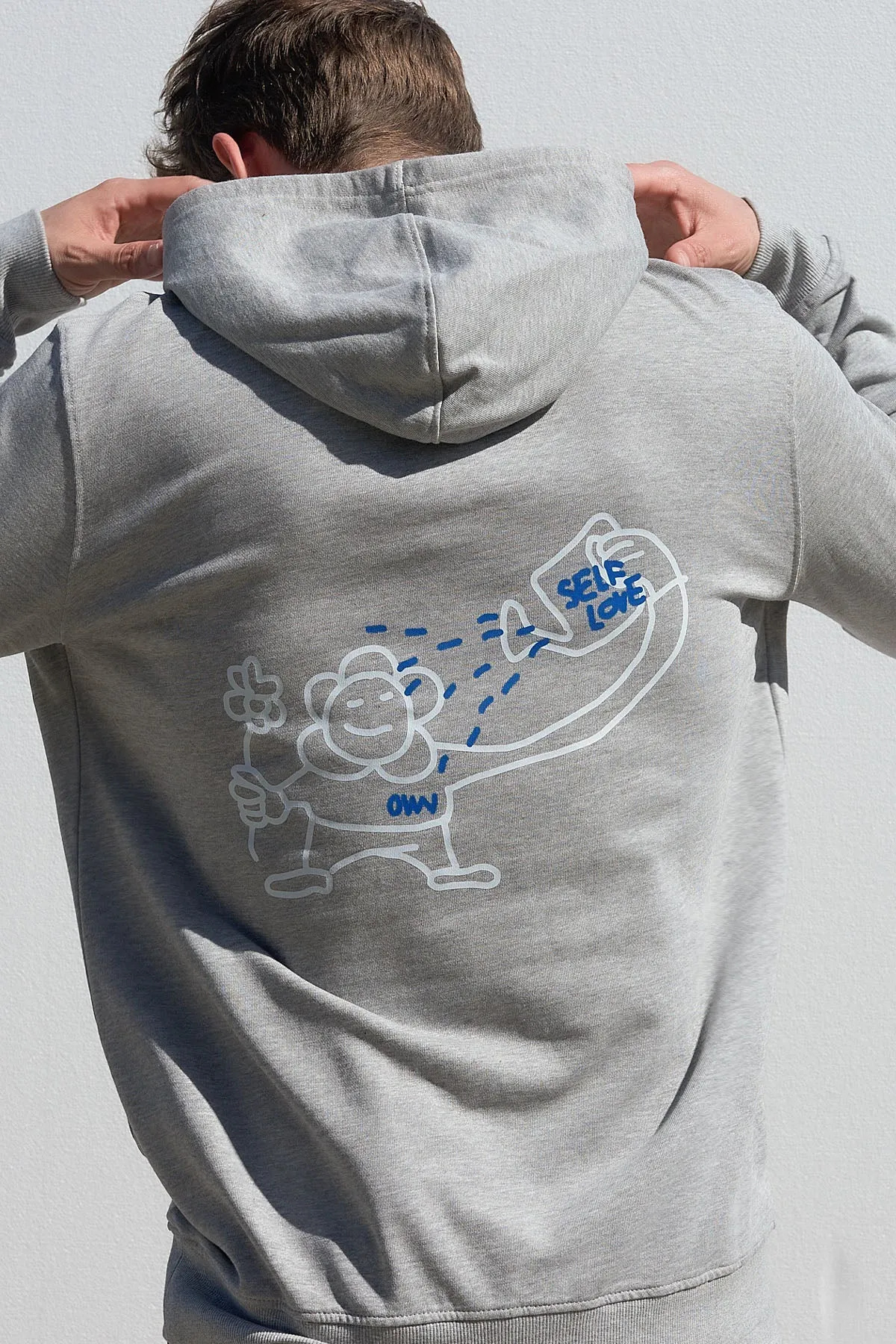 Printed Men's Hoodie Grey sold by Ivalo.com product image thumbnail 3