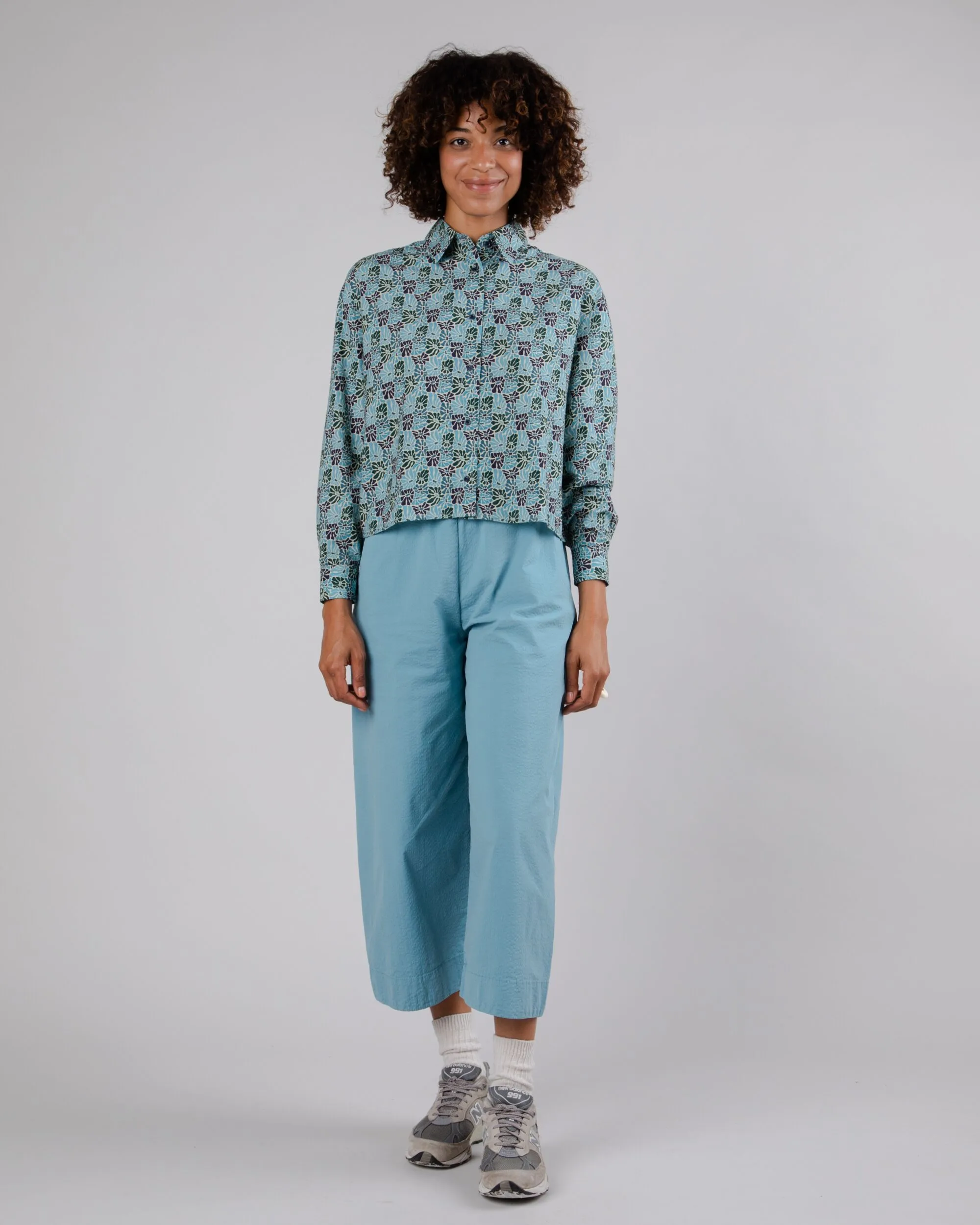 New Spring Boxy Cotton Blouse Blue sold by Ivalo.com product image thumbnail 3