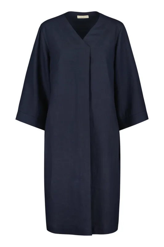 Korppoo Linen Dress Dark Blue sold by Ivalo.com