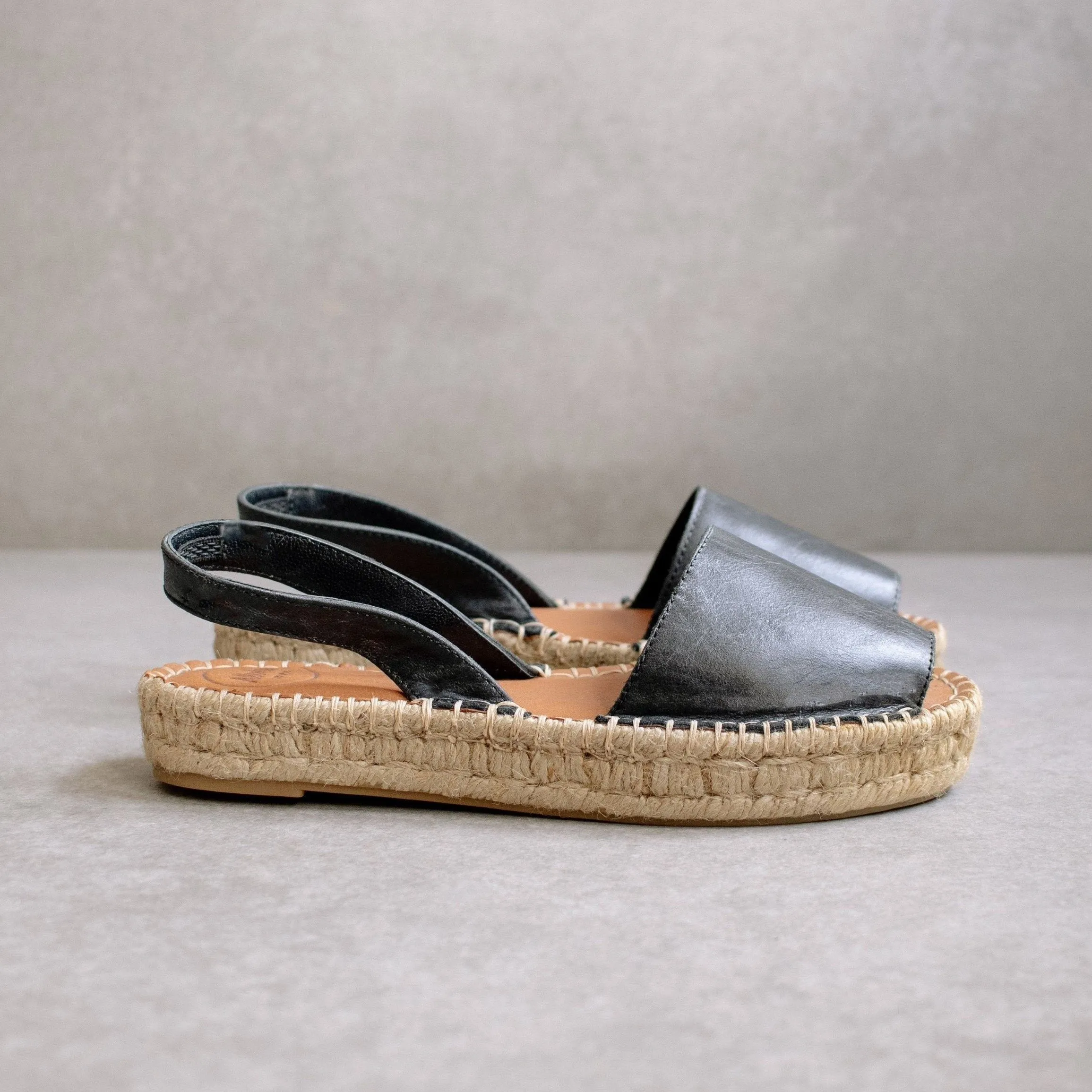 Ibizas Leather Espadrille Sandals Black sold by Ivalo.com product image thumbnail 4