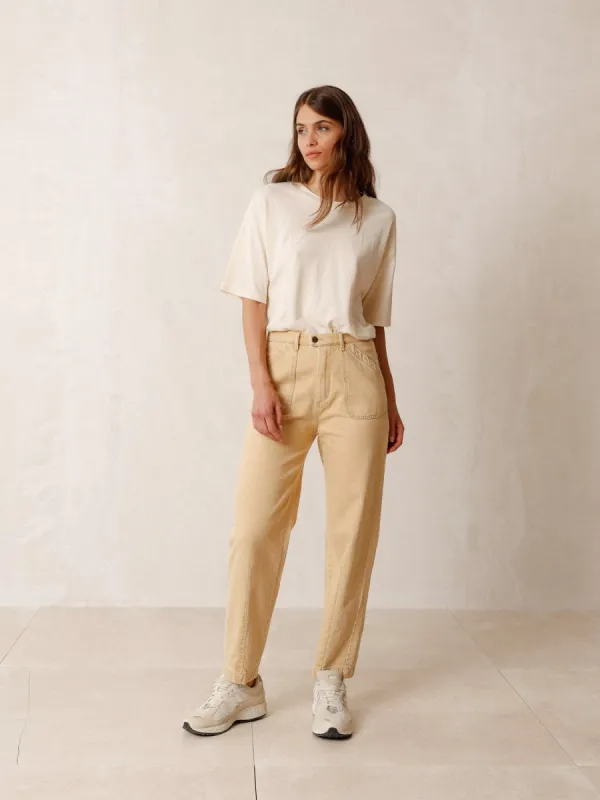 Retro Denim Pants Beige sold by Ivalo.com